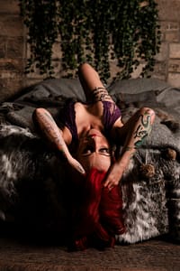 50th birthday boudoir shoot-red-hair